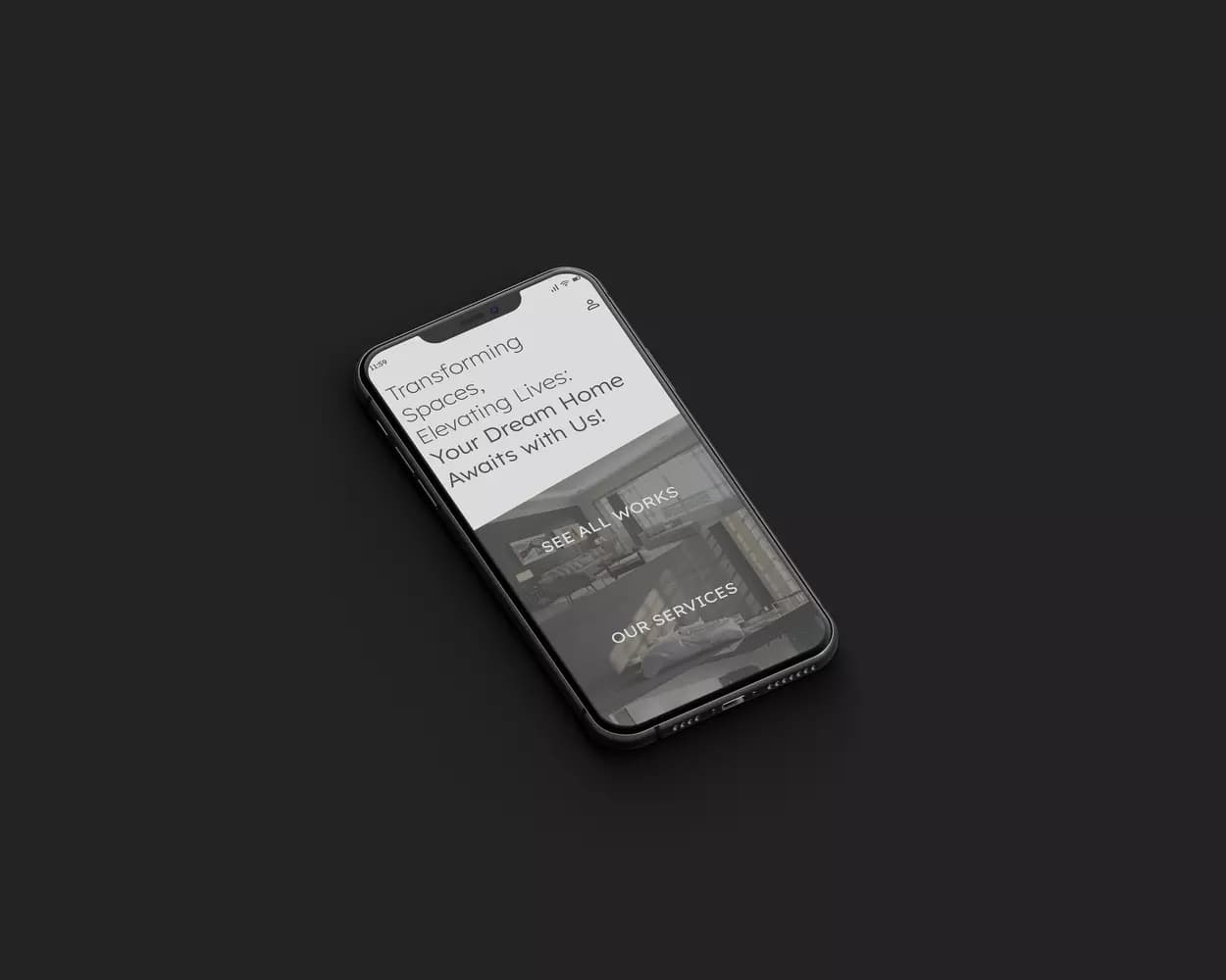 STUDIOHOME Architecture app mockup
