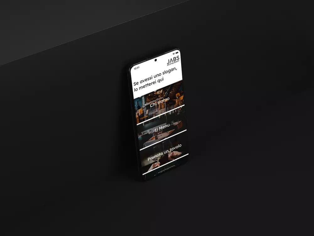 JABS Restaurant app mockup